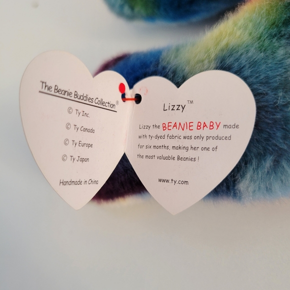 Lizzy the Beanie Baby Lizard 1999 TY Beanie Buddies Collection - Picture 5 of 11